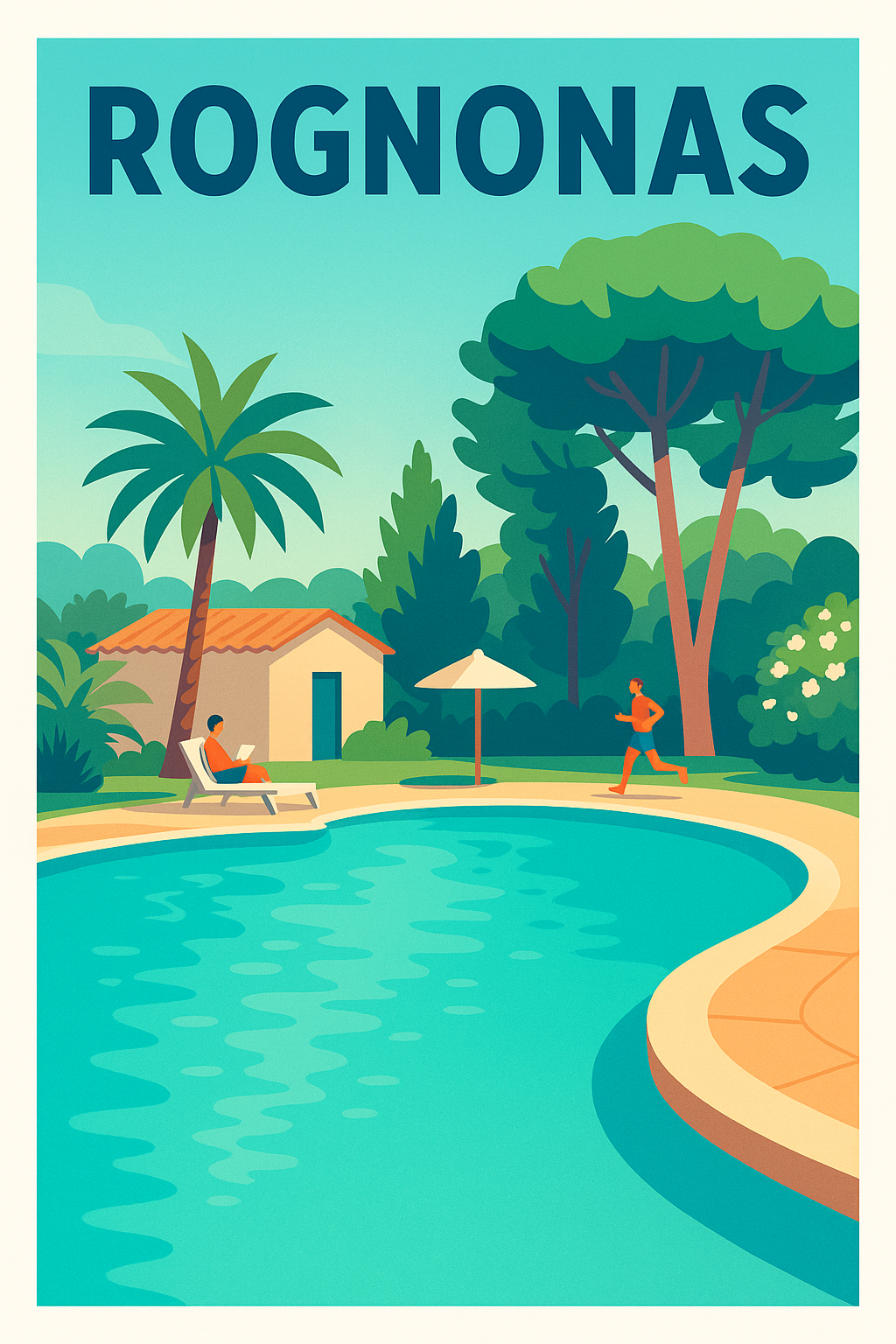Affiche de Rognonas - Évasion au bord de la piscine
