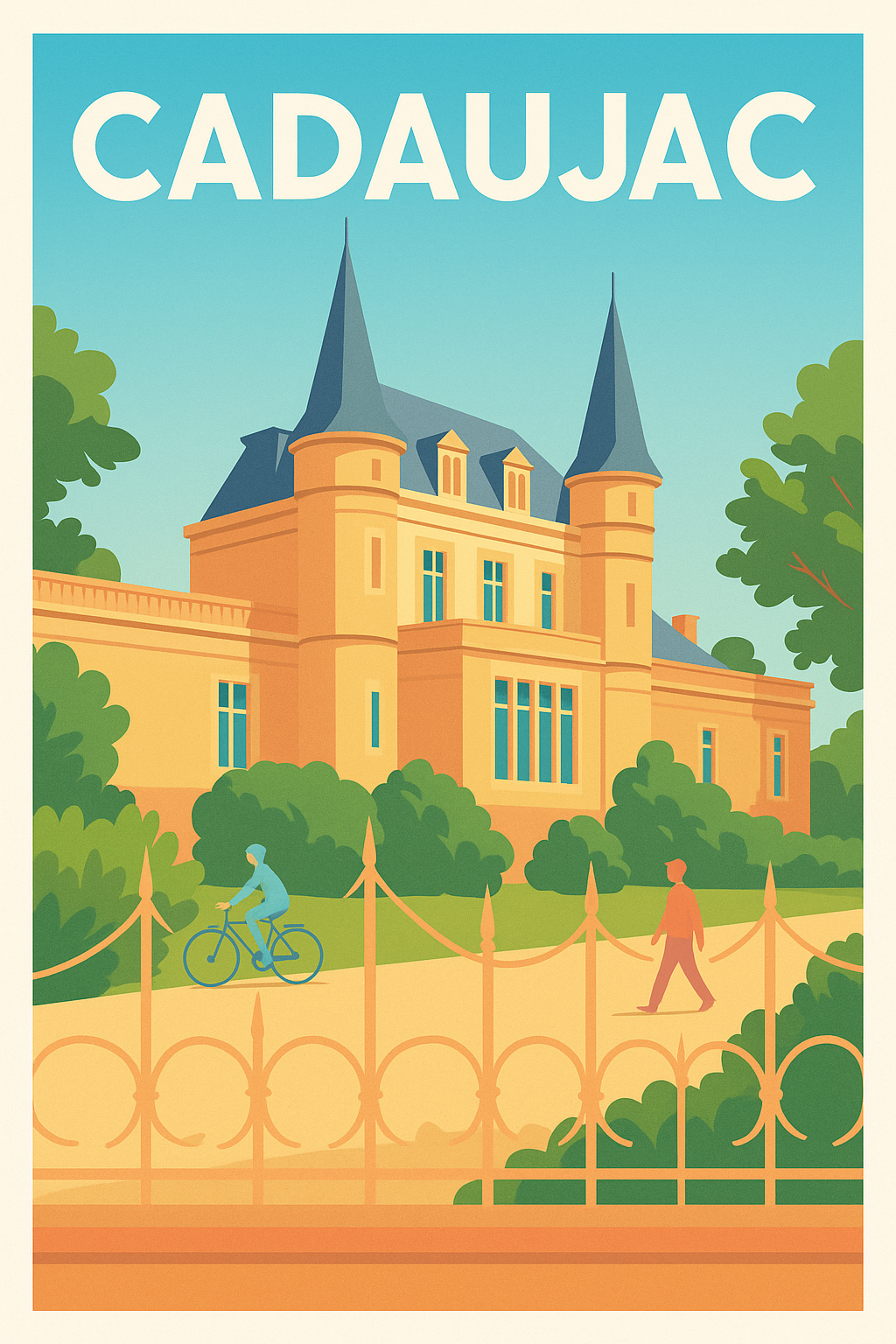 Affiche de Cadaujac - Élégance et Sérénité au Château