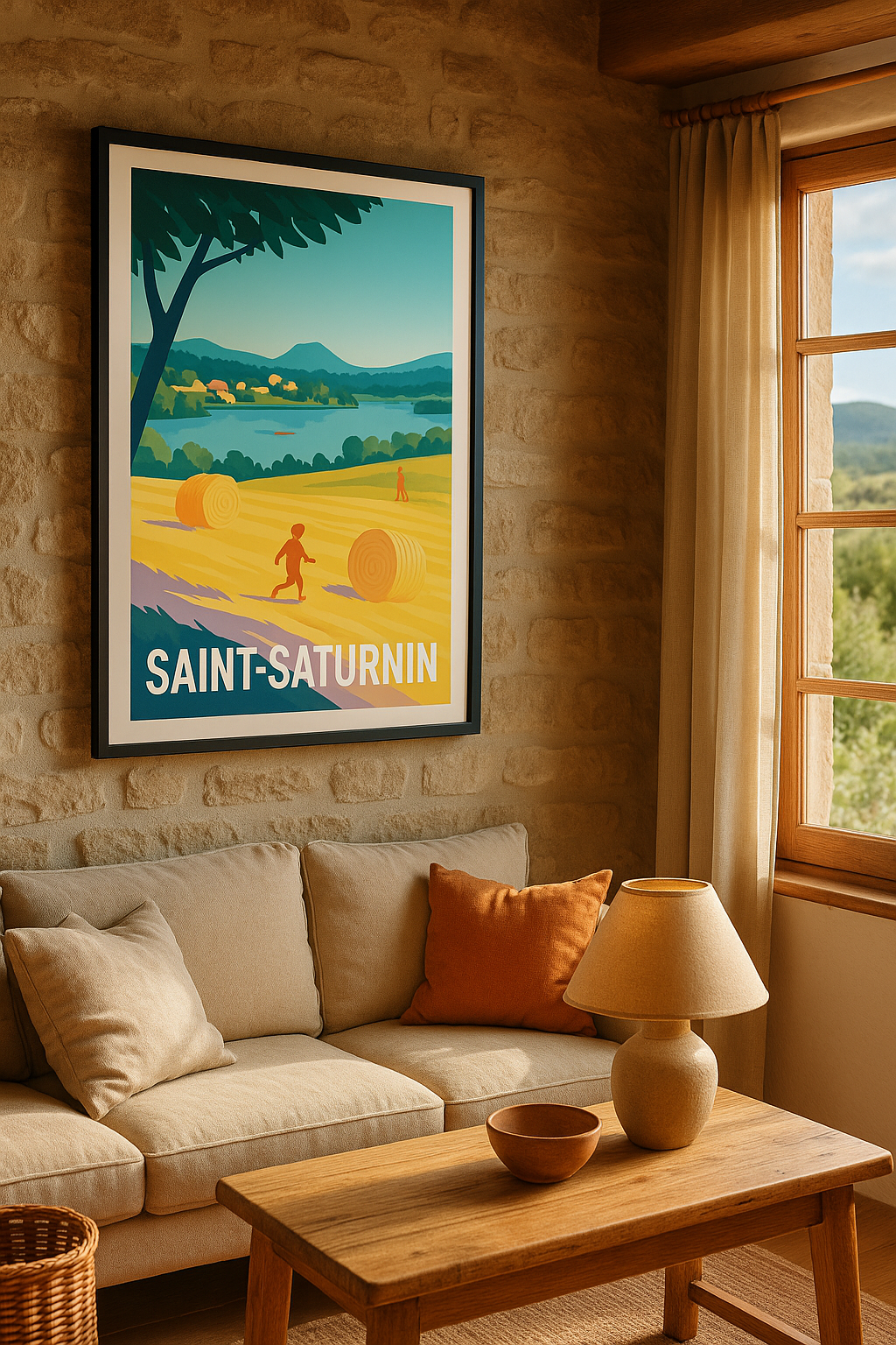 Mise en situation Affiche de Saint-Saturnin - L'Esprit Bucolique en Paysage