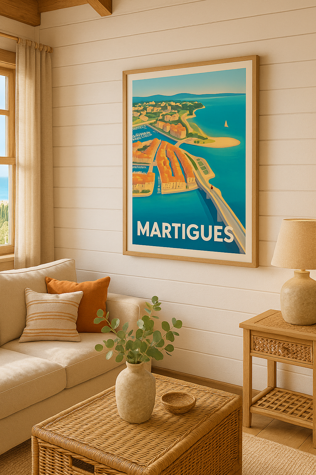 Mise en situation Affiche Martigues - Venise Provençale en lumière