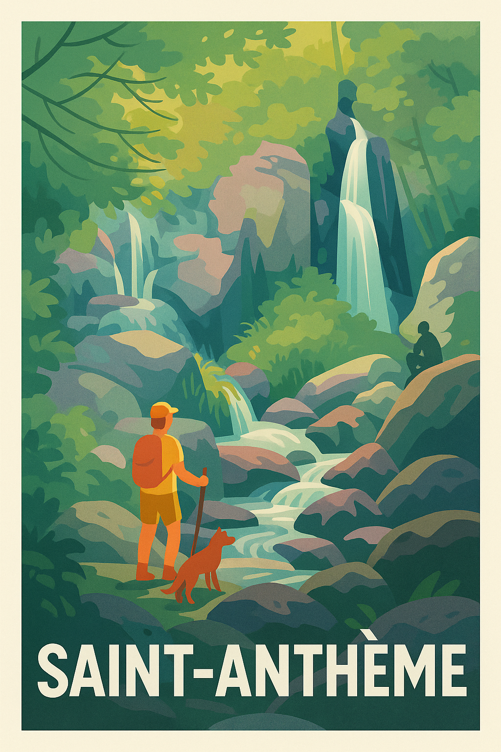 Affiche Saint-Antème — Invitation à l'aventure nature · poster d'art de Saint-Antème