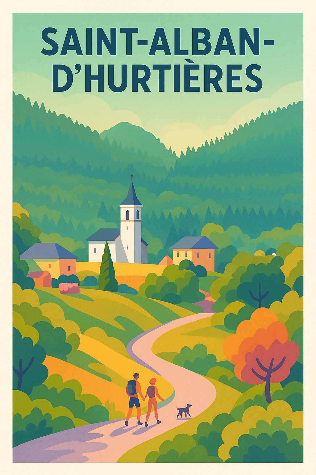 Affiche de Saint-Alban-d'Hurtières - Promenade bucolique en Savoie