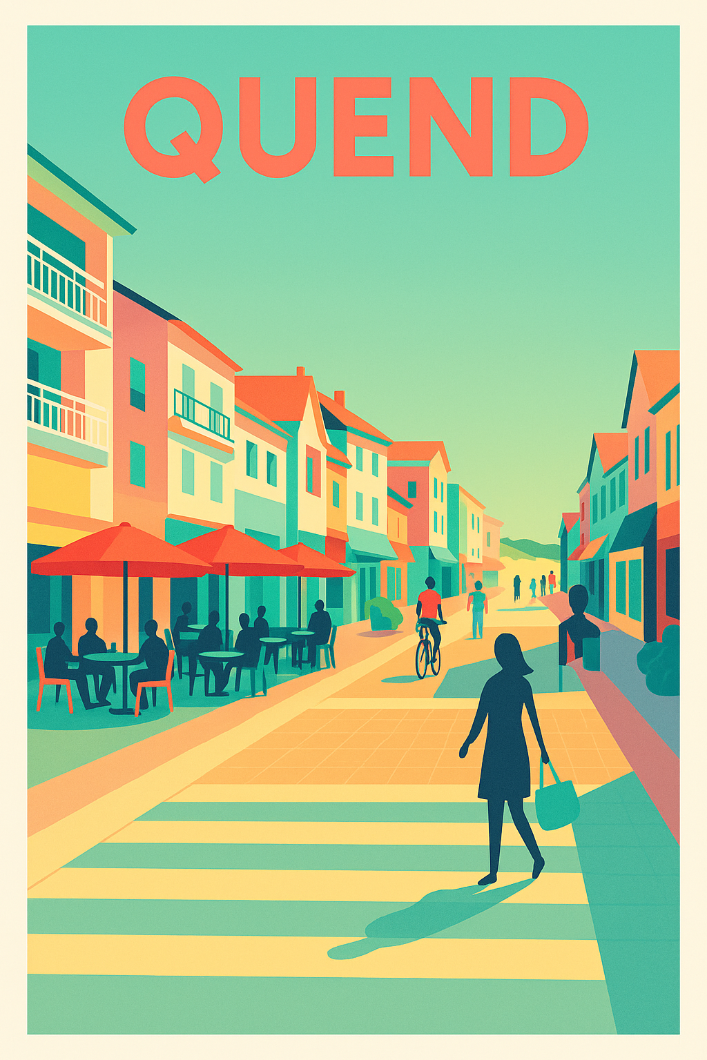 Affiche de Quend - Ambiance estivale en bord de ville