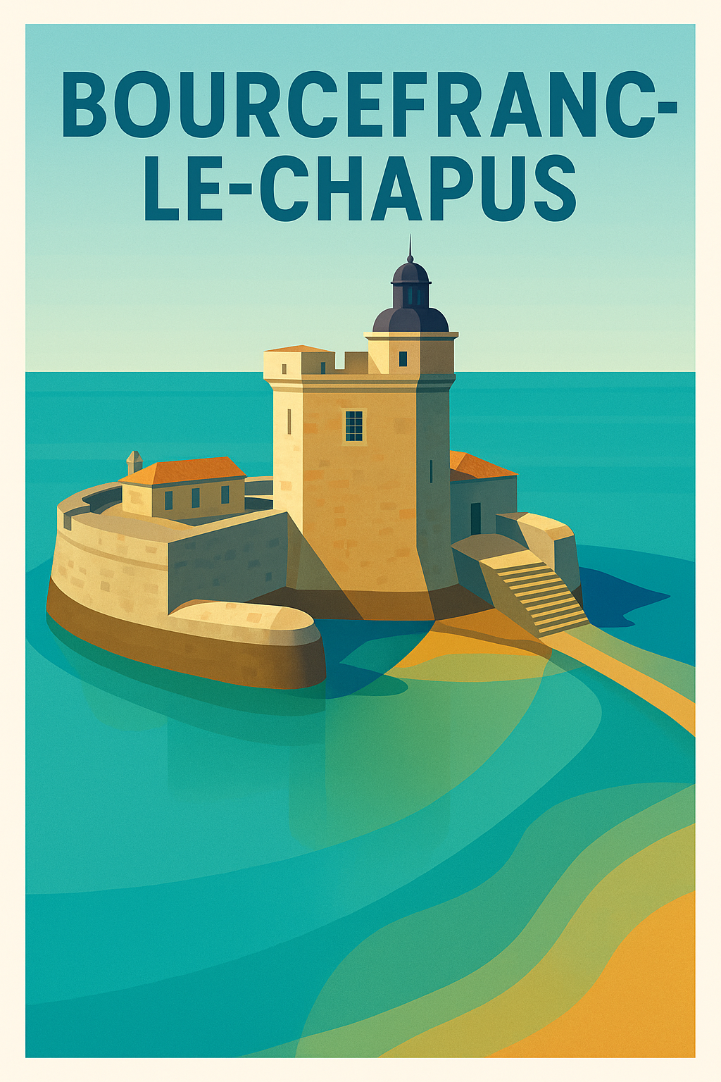 Affiche de Bourcefranc-le-Chapus - La beauté intemporelle du Fort Louvois