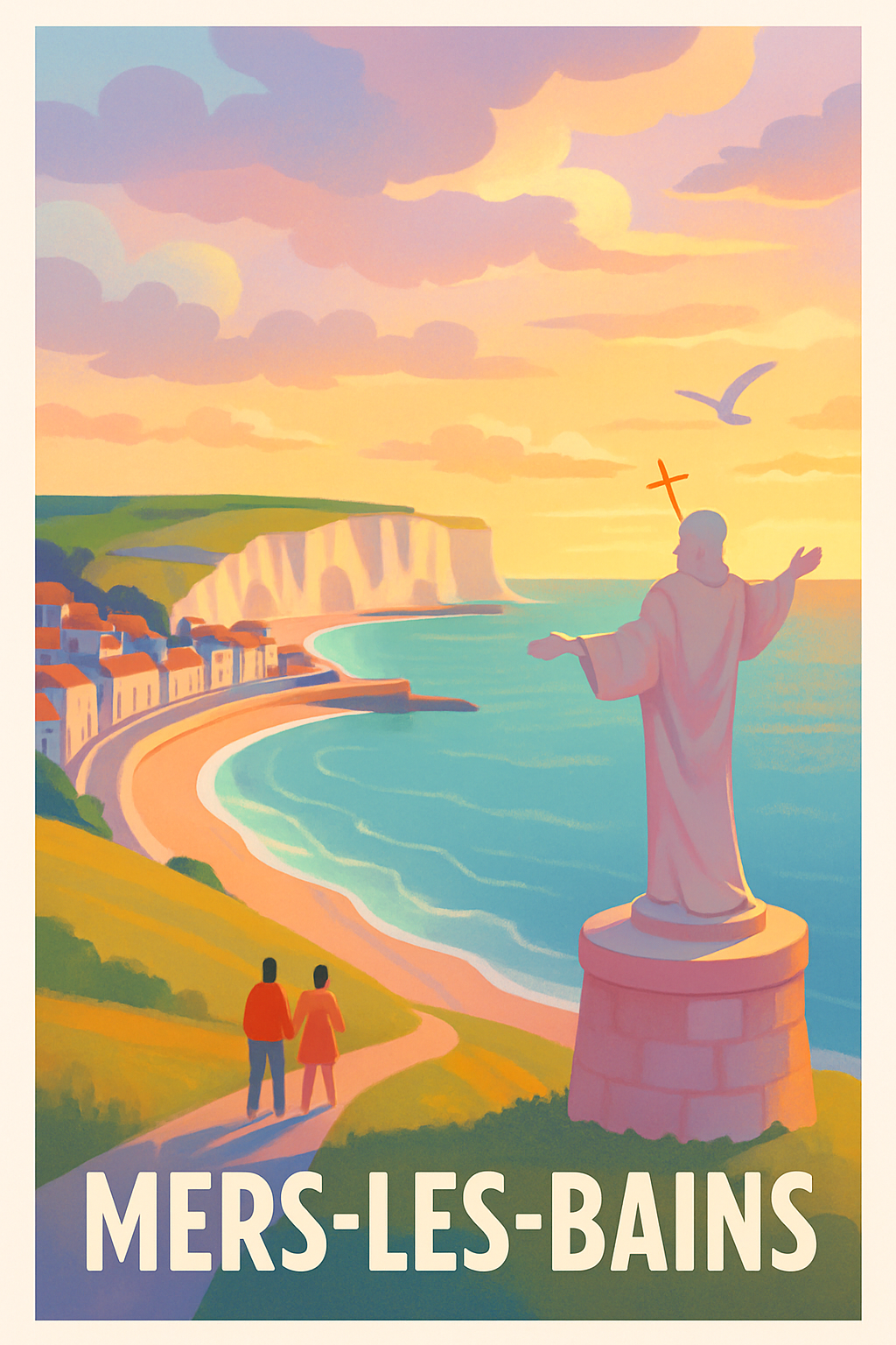Affiche de Mers-les-Bains - Évasion romantique en bord de mer