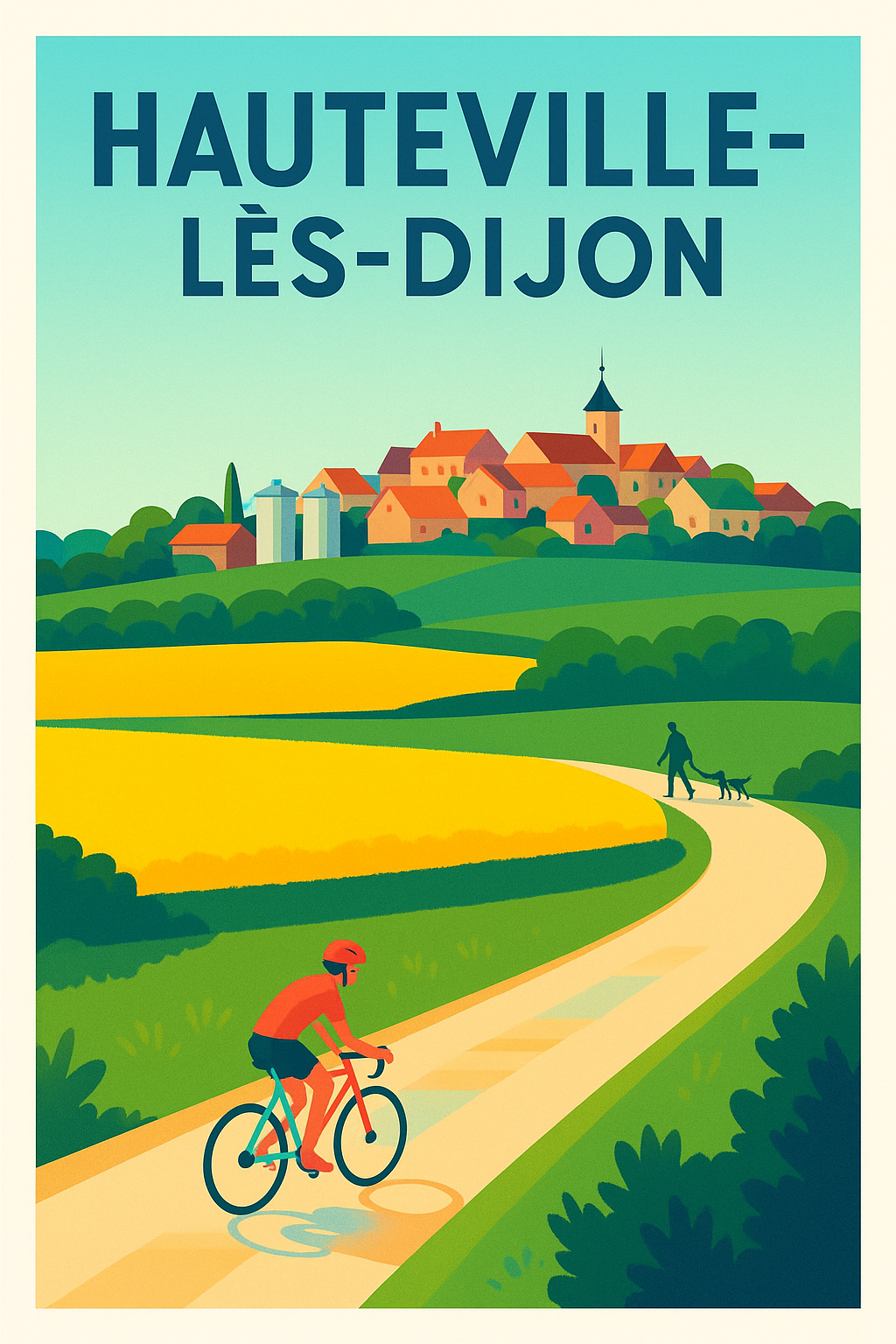 Affiche de Hauteville-lès-Dijon - Village paisible au cœur de la nature
