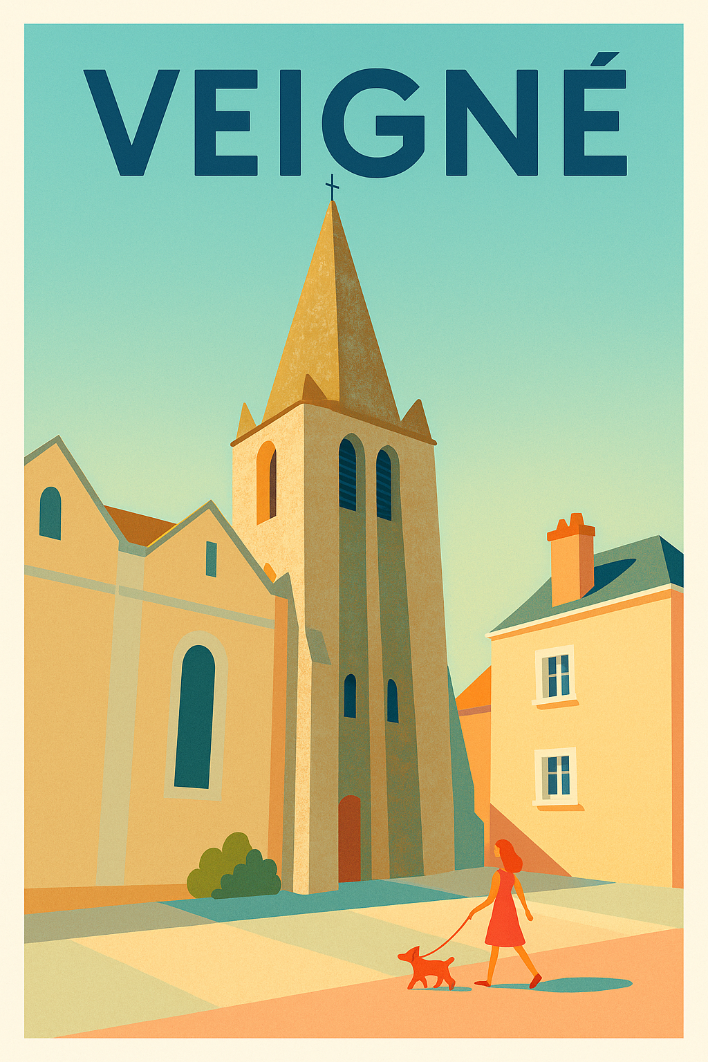 Affiche de Veigné - Charme et sérénité au cœur de la ville