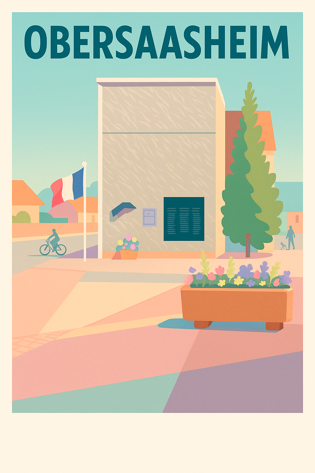 Affiche de Obersaasheim - Charme paisible d'un village alsacien