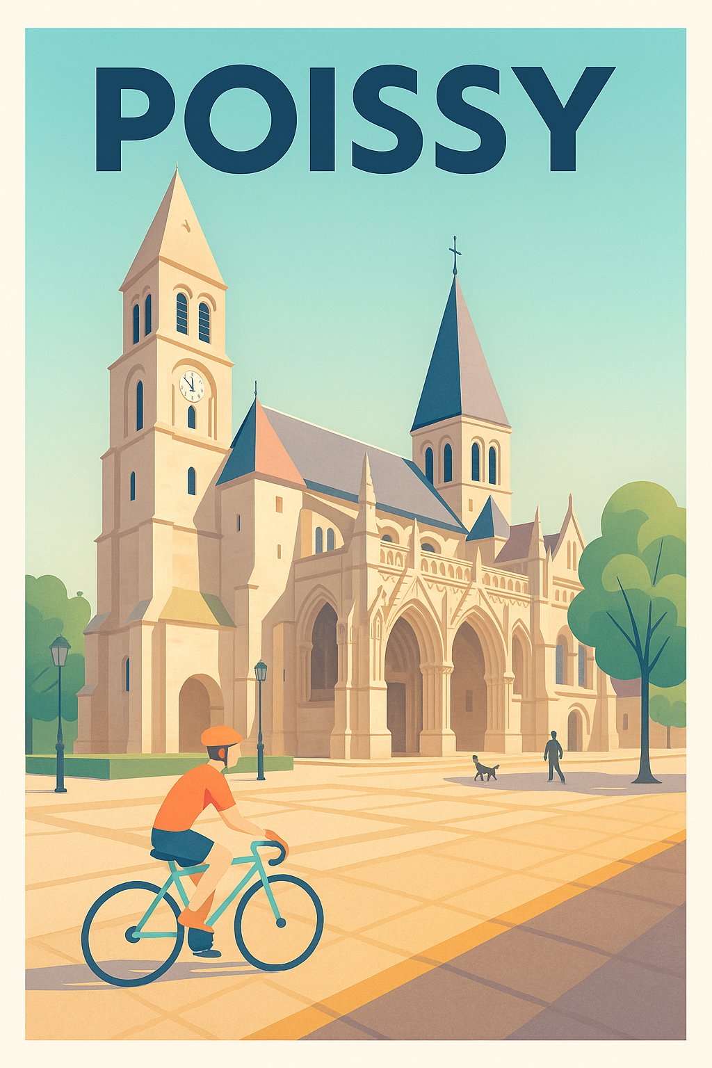 Affiche Poissy — Charme et histoire au cœur de la ville · poster d'art de Poissy
