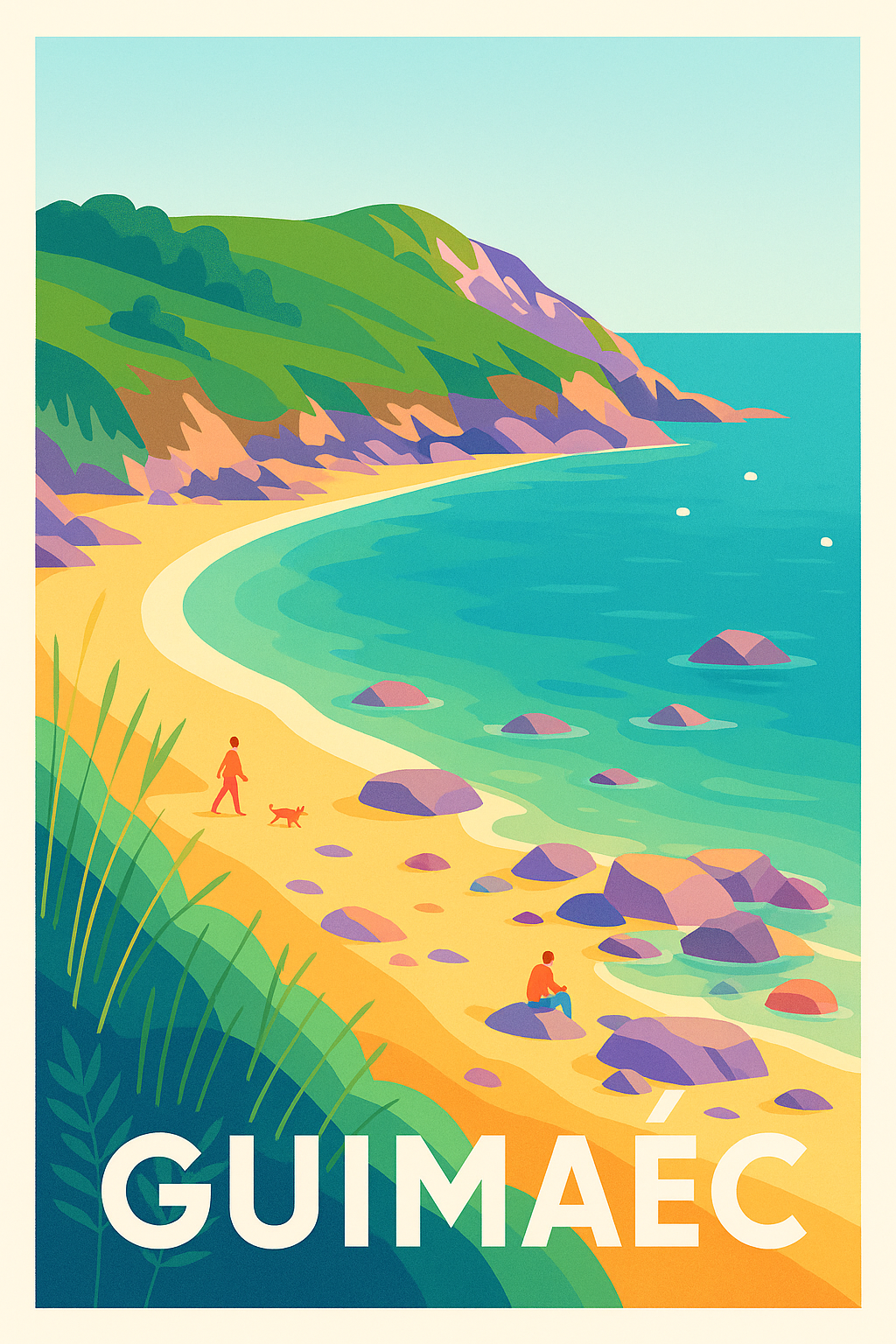 Affiche Guimaëc — Évasion et nature en bord de mer · poster d'art de Guimaëc