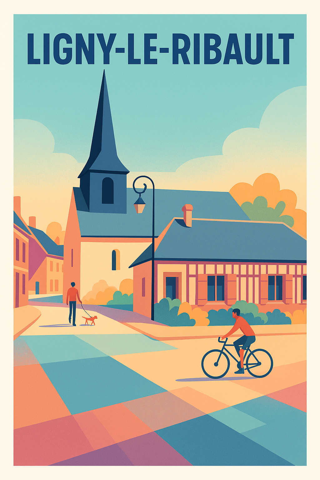 Affiche de Ligny-le-Ribault - Charme paisible du village à découvrir
