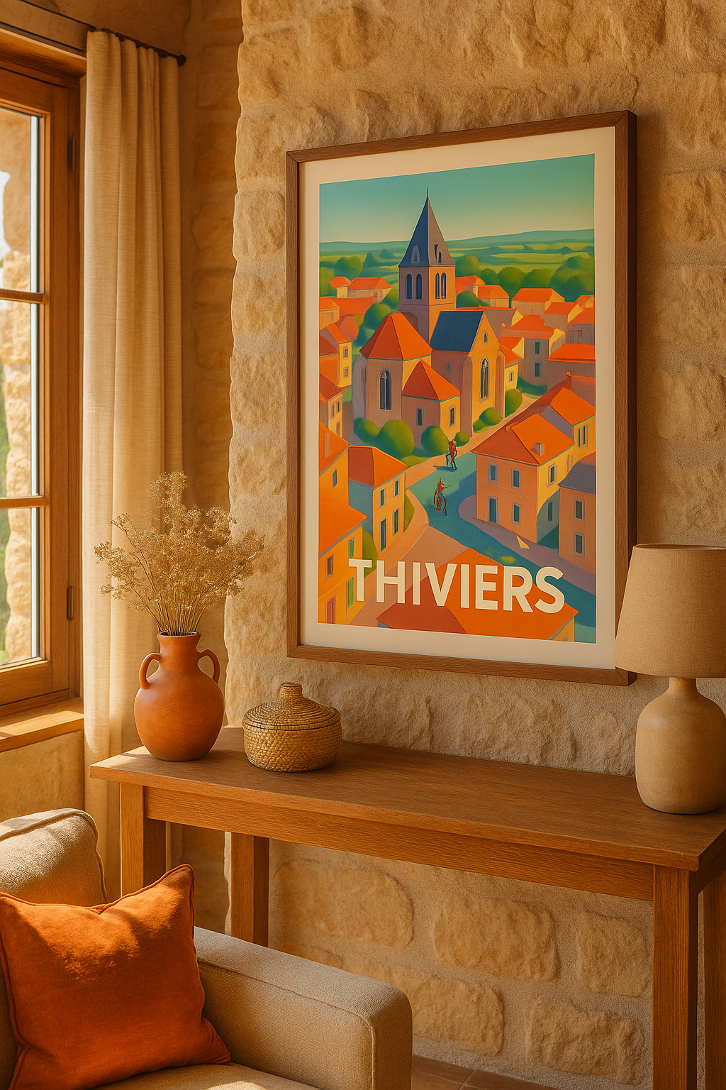 Mise en situation Affiche de Thiviers - Charme et lumière au cœur du Périgord