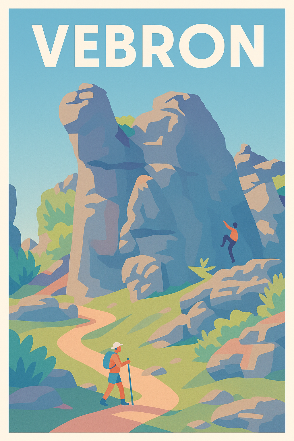 Affiche Vebron — Invitation à l'Aventure Nature · poster d'art de Vebron