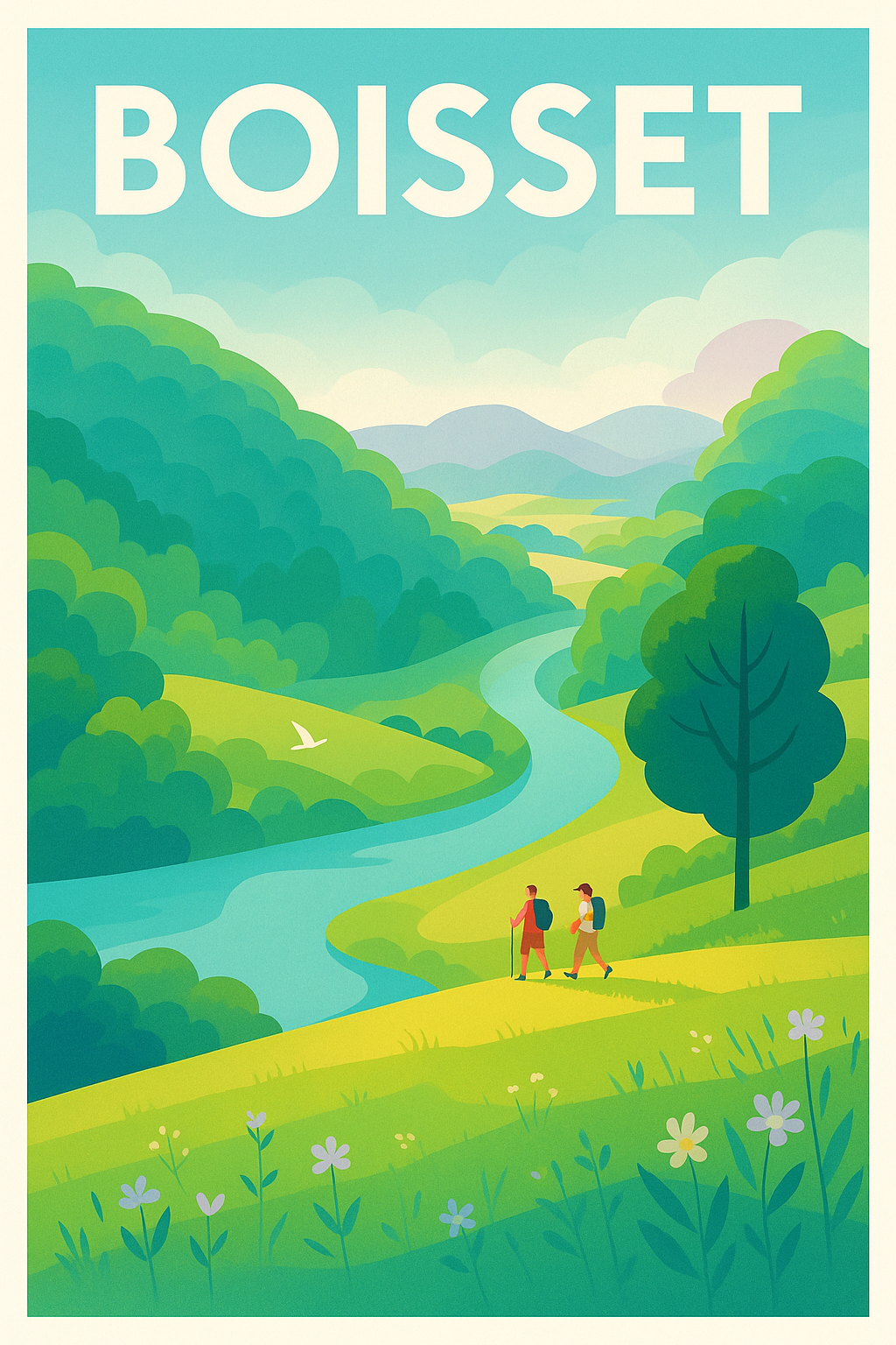 Affiche de Boisset - Évasion et nature préservée