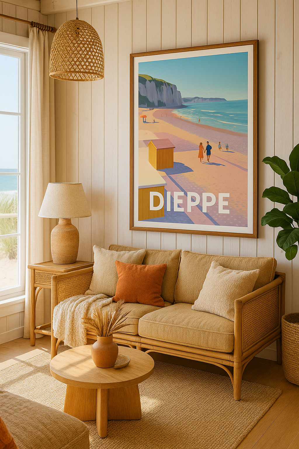 Mise en situation Affiche Dieppe - Escapade en bord de mer