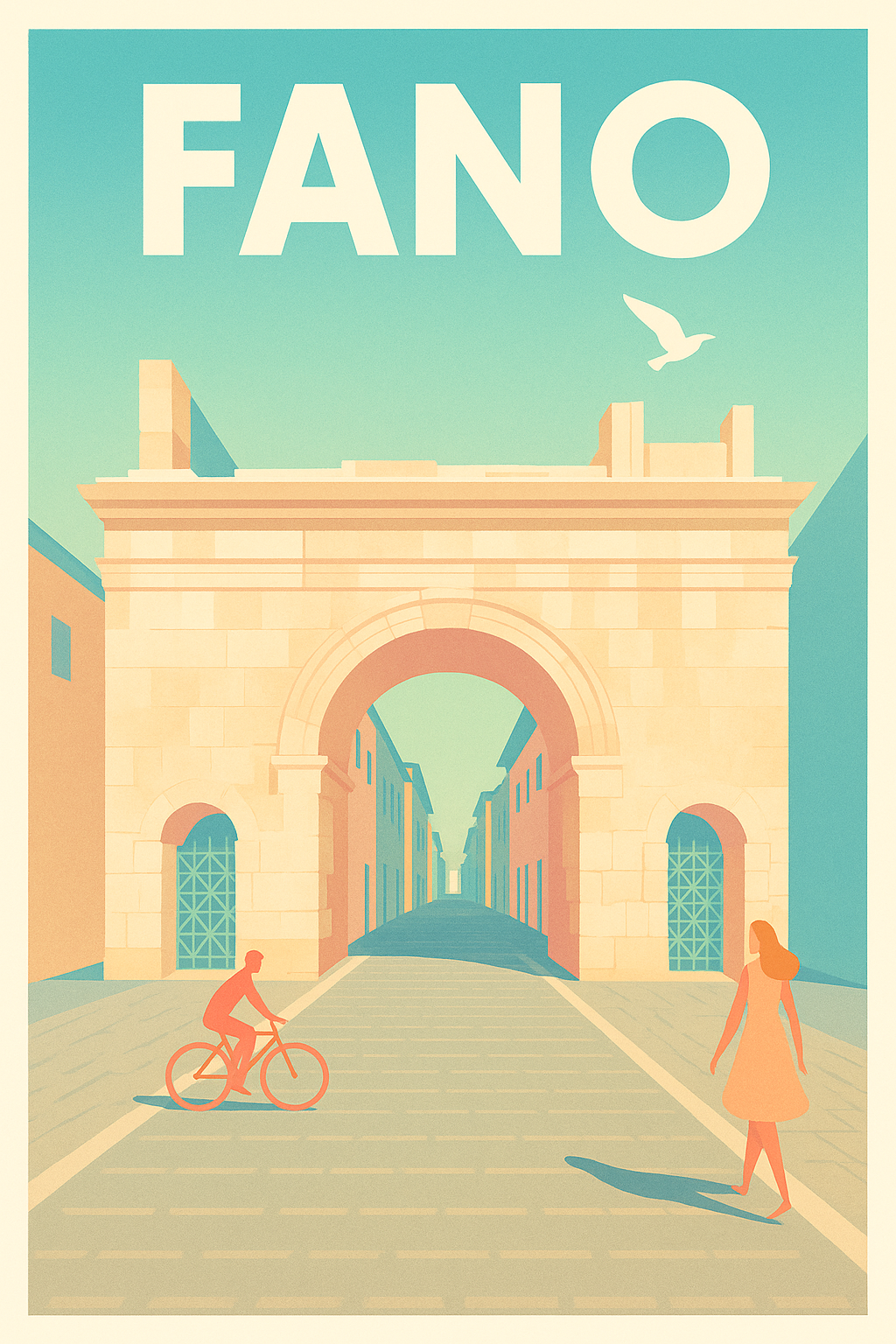 Affiche de Fano - L'élégance intemporelle de la cité italienne