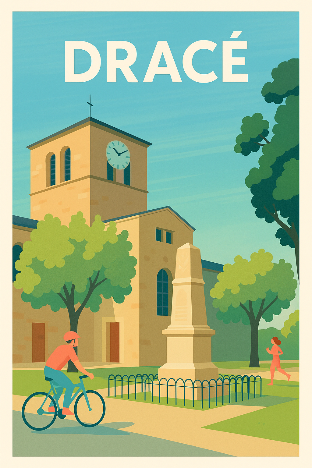 Affiche de Dracé - L'élégance tranquille d'un coin de campagne