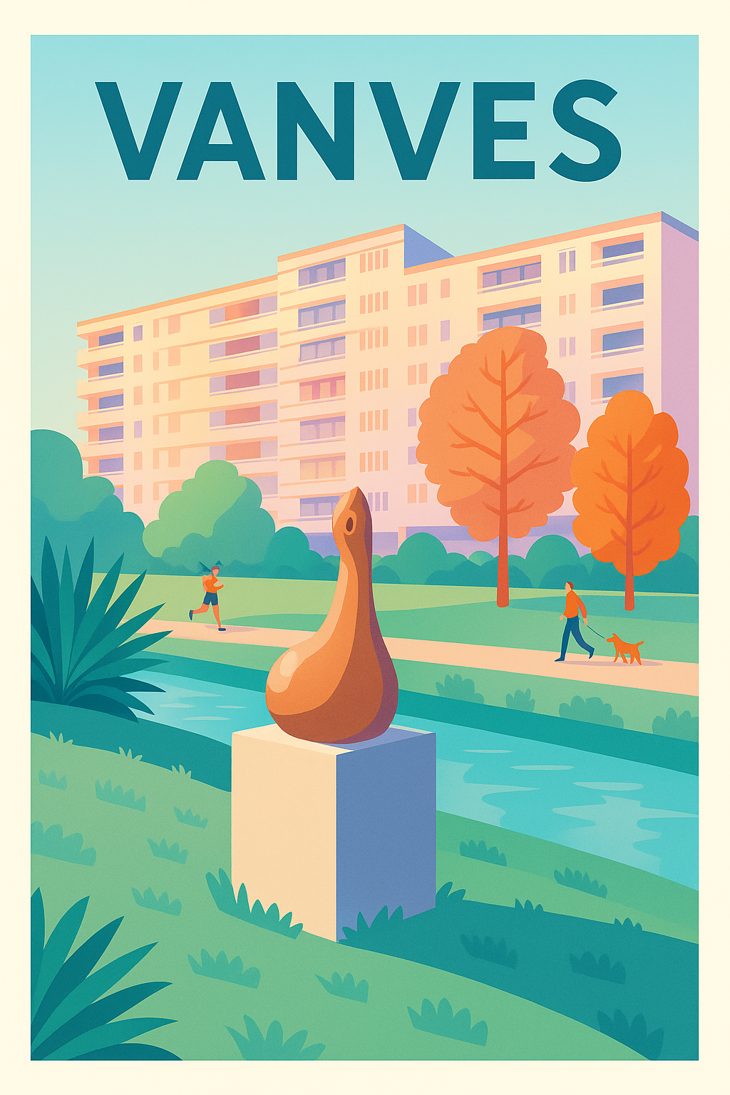 Affiche Vanves — Havre de paix urbain · poster d'art de Vanves