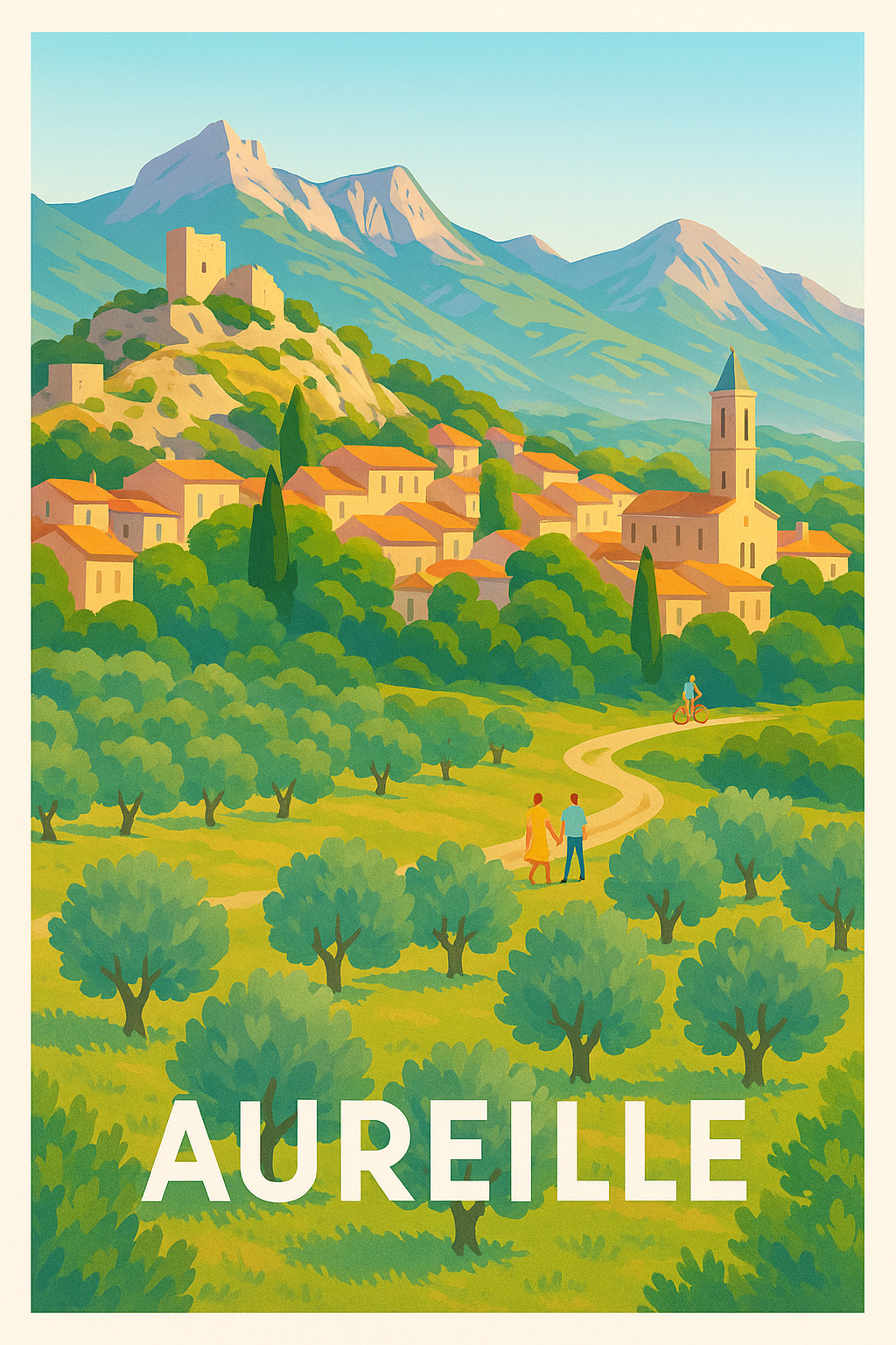 Affiche Aureille — Charme Provençal au cœur de la nature · poster d'art de Aureille