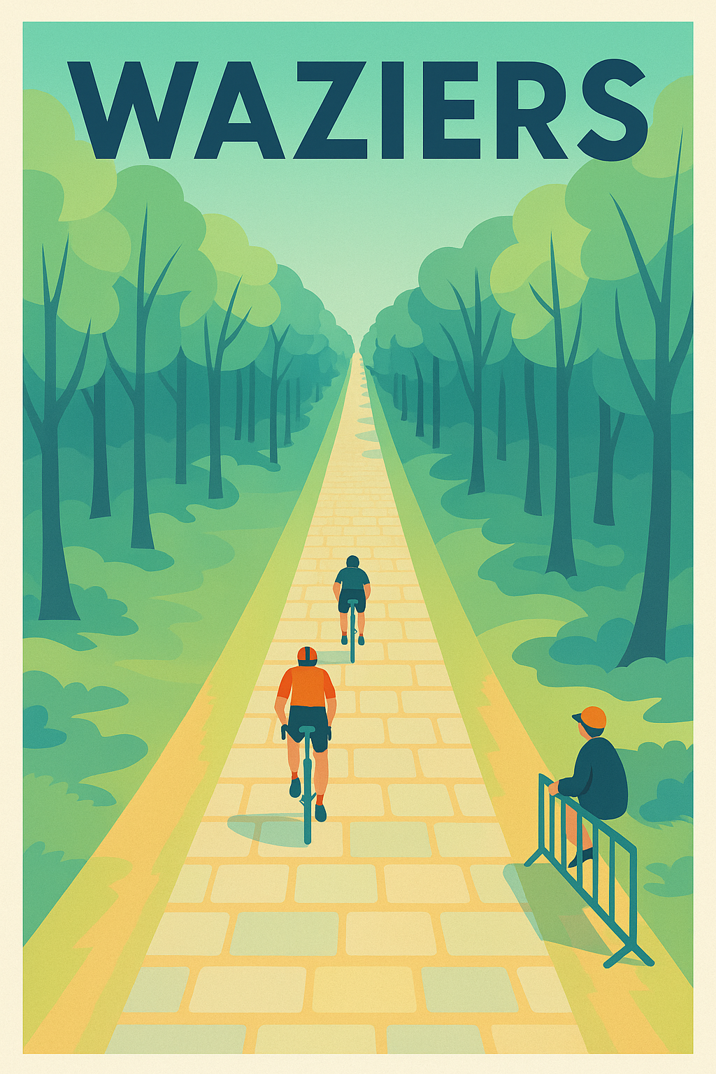Affiche de Waziers - L'échappée verte à vélo