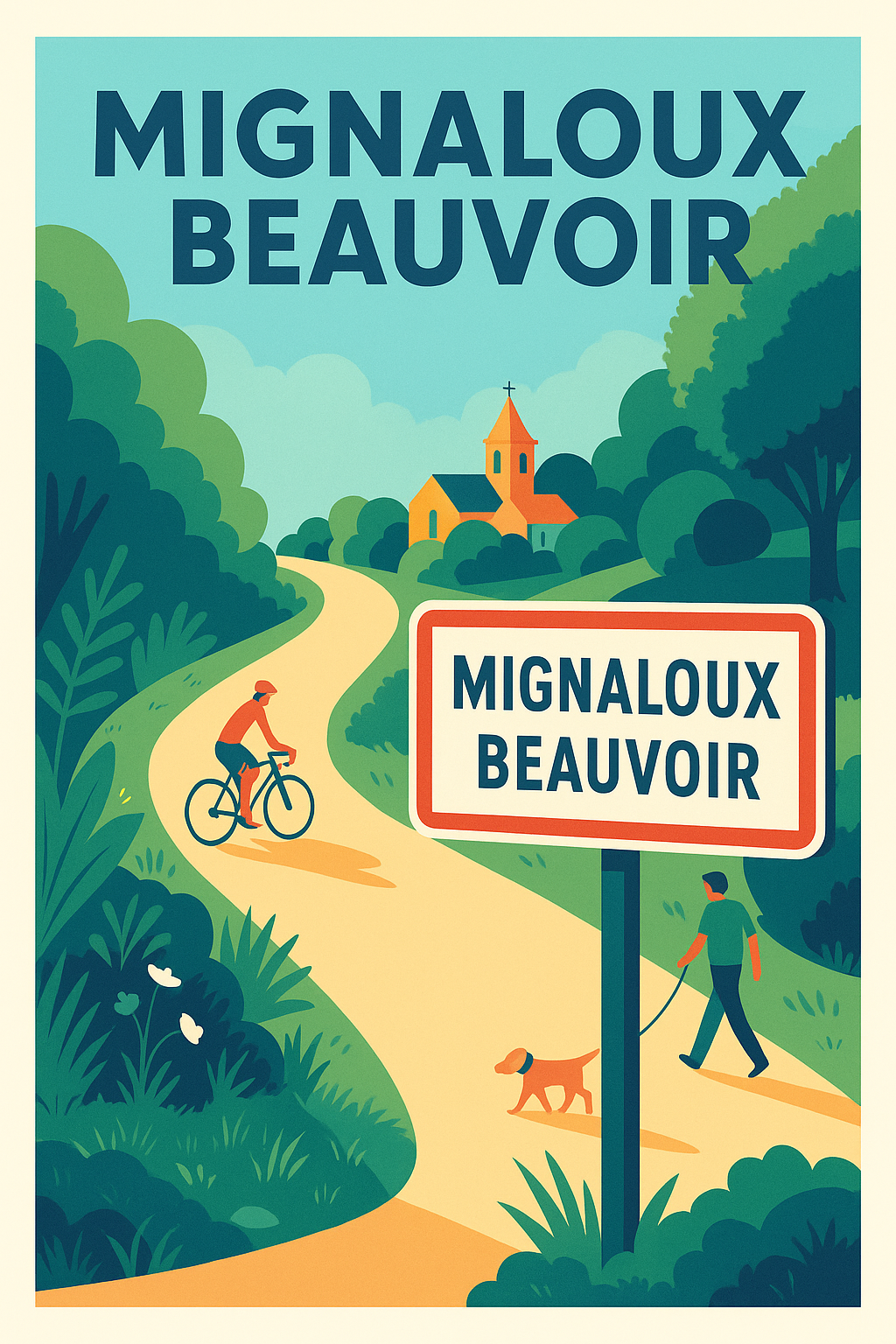 Affiche de Mignaloux-Beauvoir - L'art de la balade bucolique
