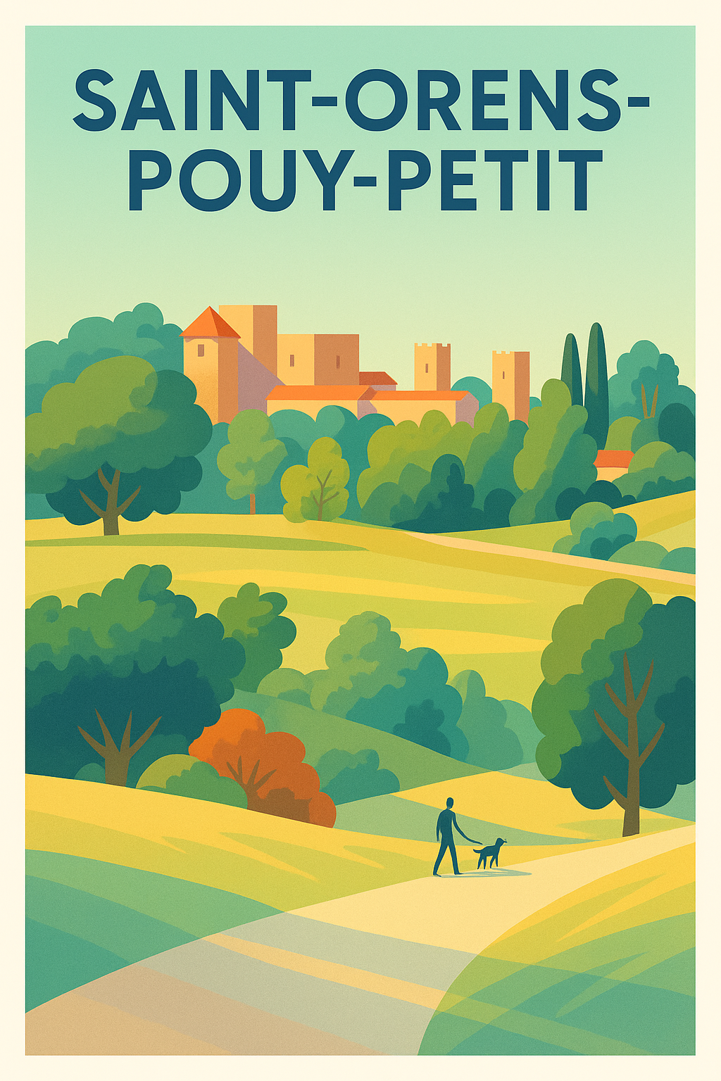 Affiche Saint-Orens-Pouy-Petit — Évasion bucolique et sérénité campagnarde · poster d'art de Saint-Orens-Pouy-Petit