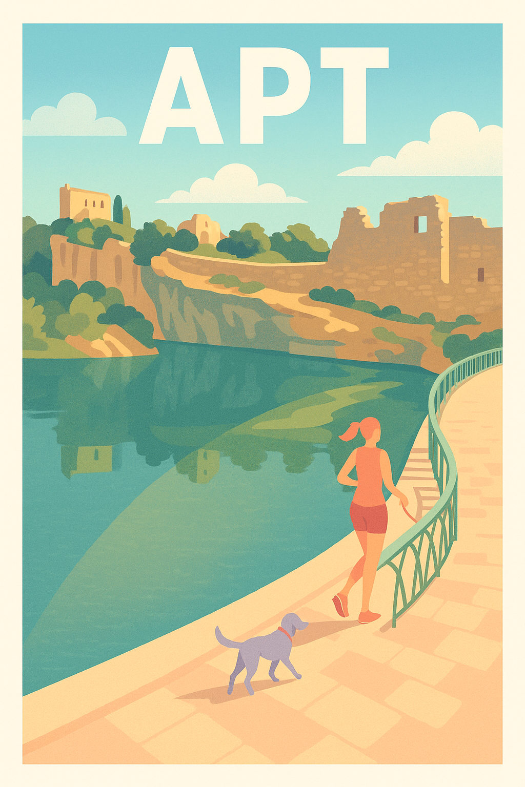 Affiche de Apt - Promenade paisible au bord de l'eau