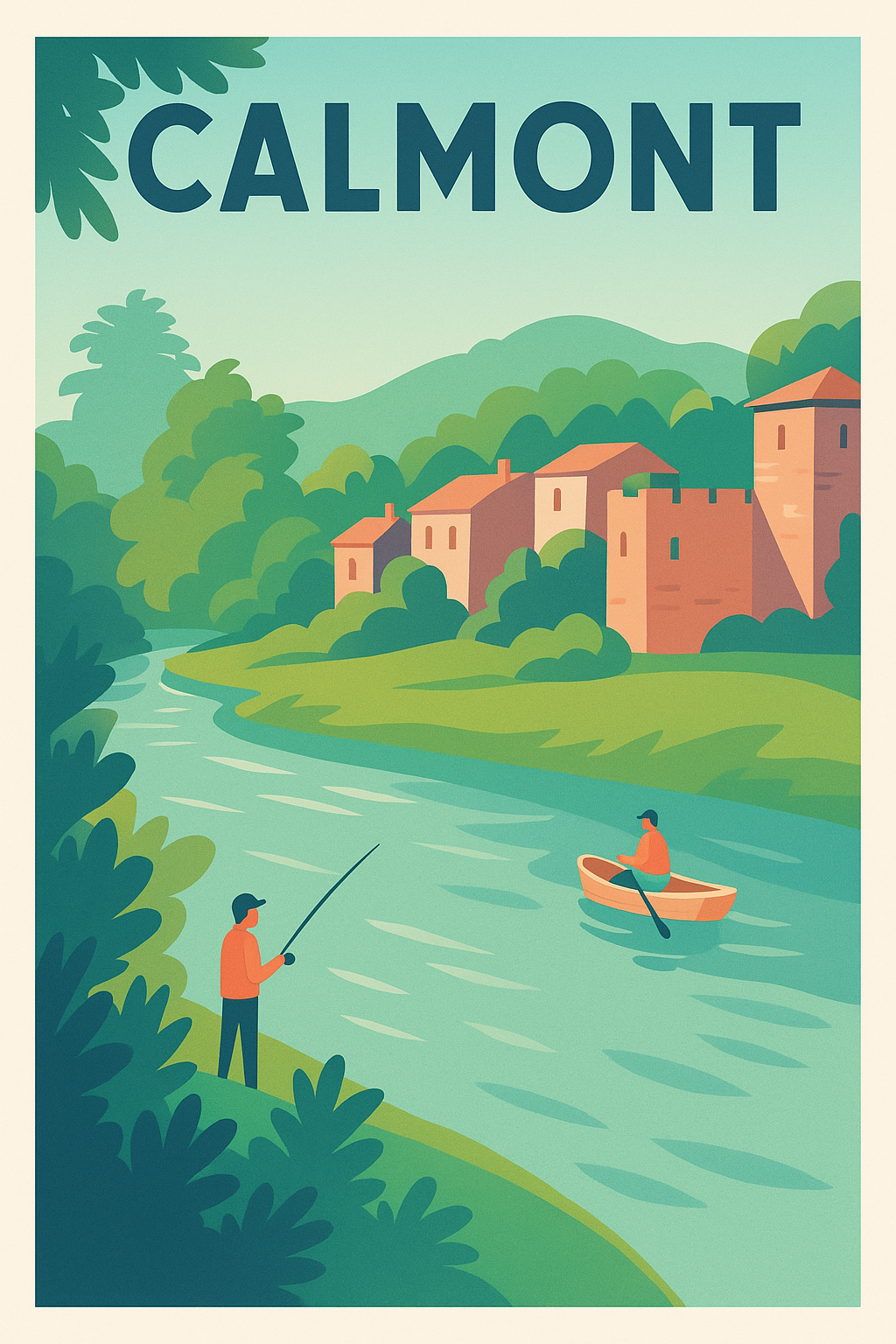 Affiche de Calmont - Évasion et sérénité au fil de l'eau