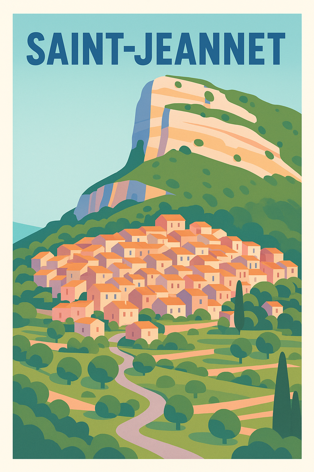 Affiche de Saint-Jeannet - Le charme pittoresque de la Provence intemporelle