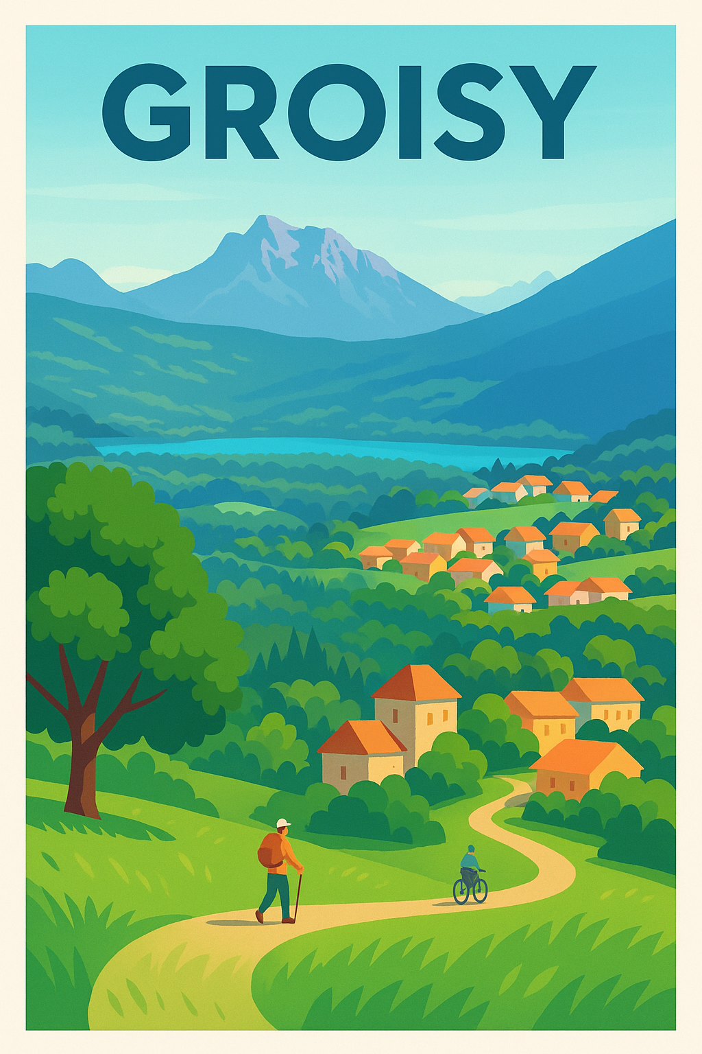 Affiche de Groisy - Évasion au cœur des montagnes verdoyantes