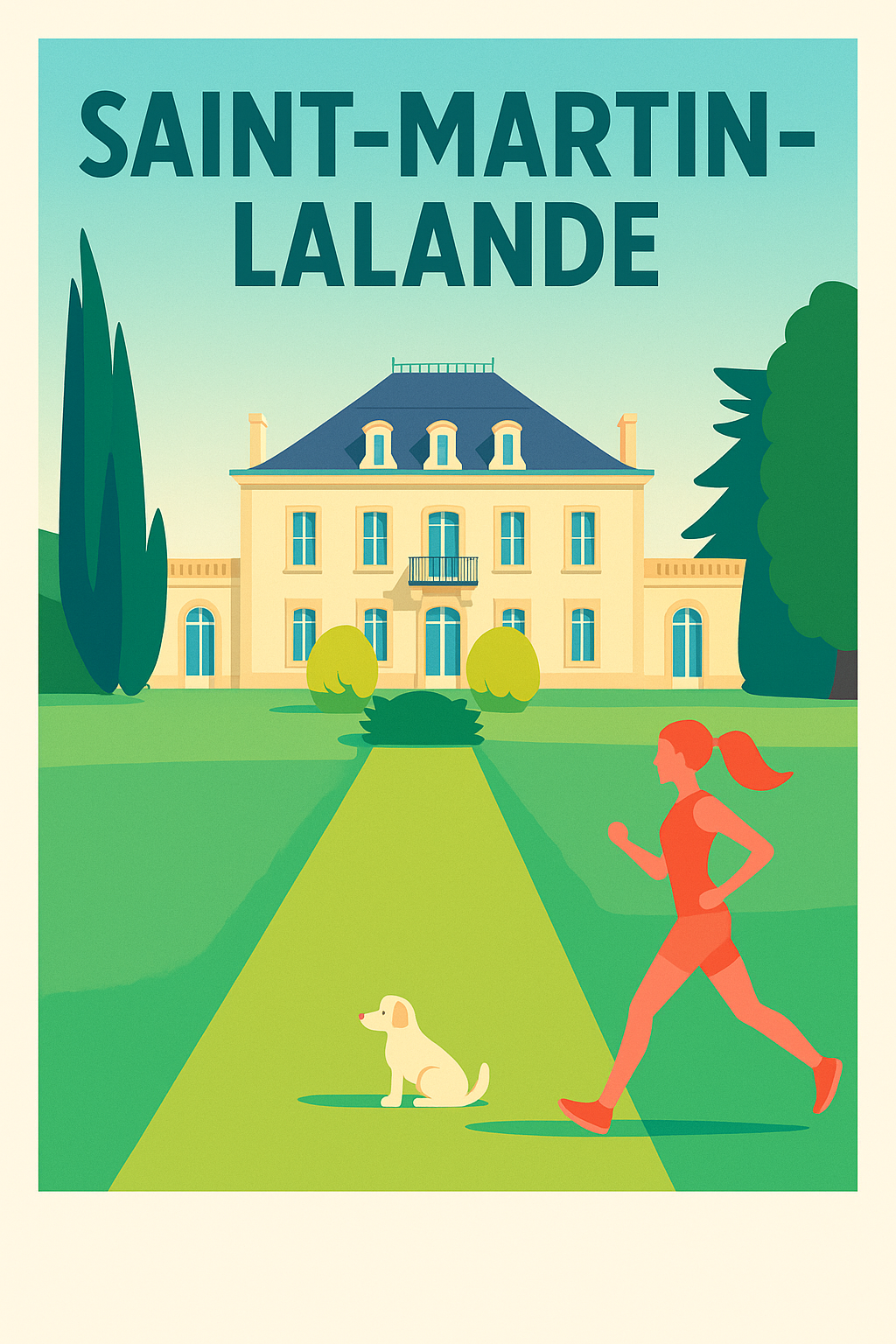Affiche de Saint-Martin-Lalande - Évasion verte et élégance architecturale