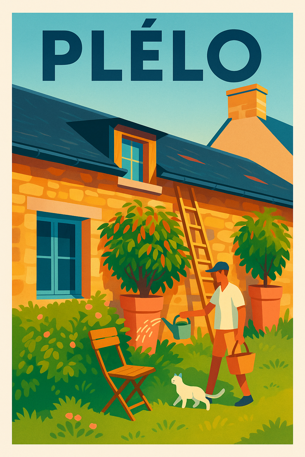 Affiche de Plélo - L'art de vivre en jardin breton