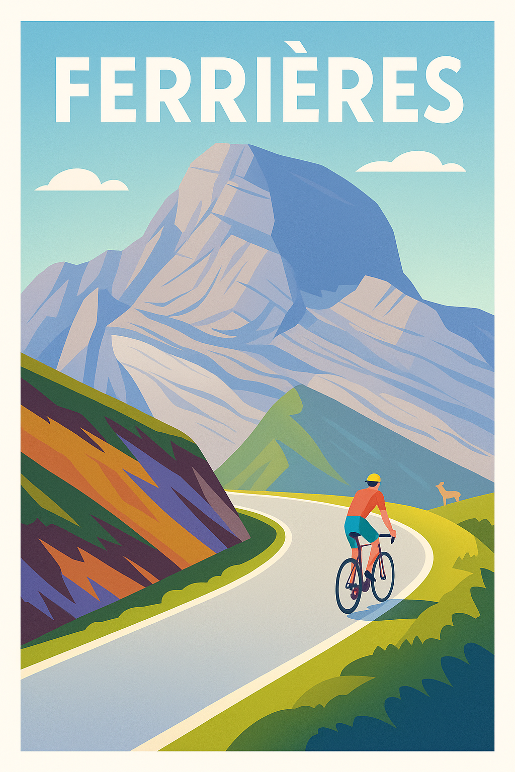 Affiche de Ferrières - L'ascension cycliste au cœur des montagnes