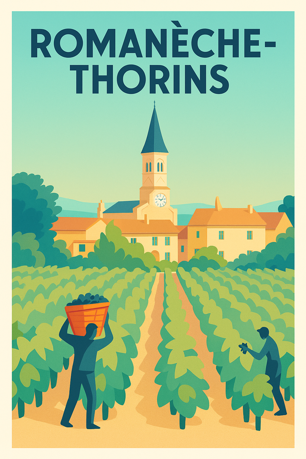 Affiche de Romanèche-Thorins - L'âme viticole au cœur des vignobles