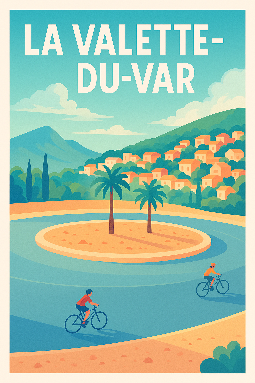 Affiche de La Valette-du-Var - Douceur provençale et balades à vélo