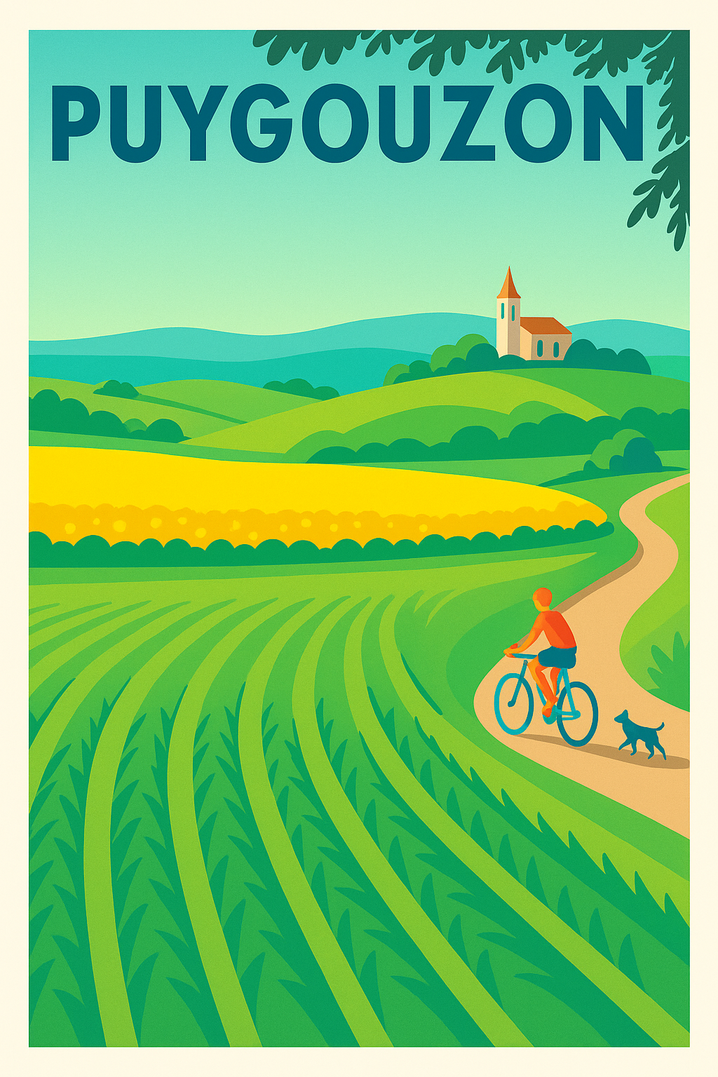 Affiche de Puygouzon - Échappée nature à vélo