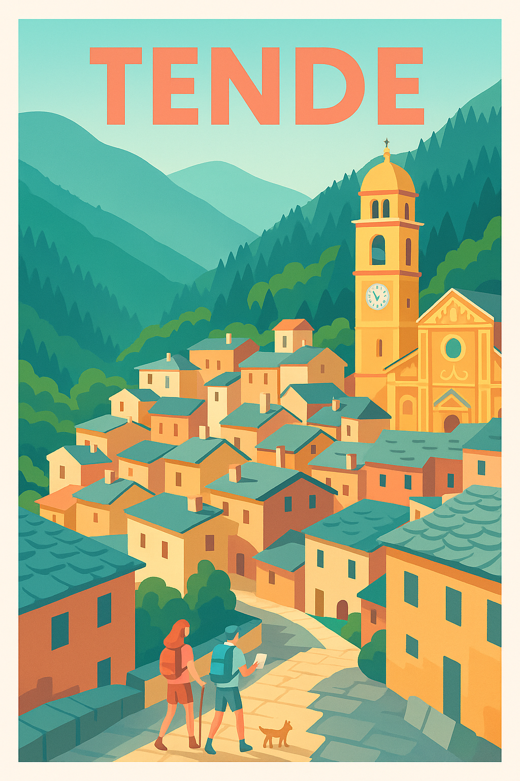 Affiche de Tende - L'escapade pittoresque en montagne