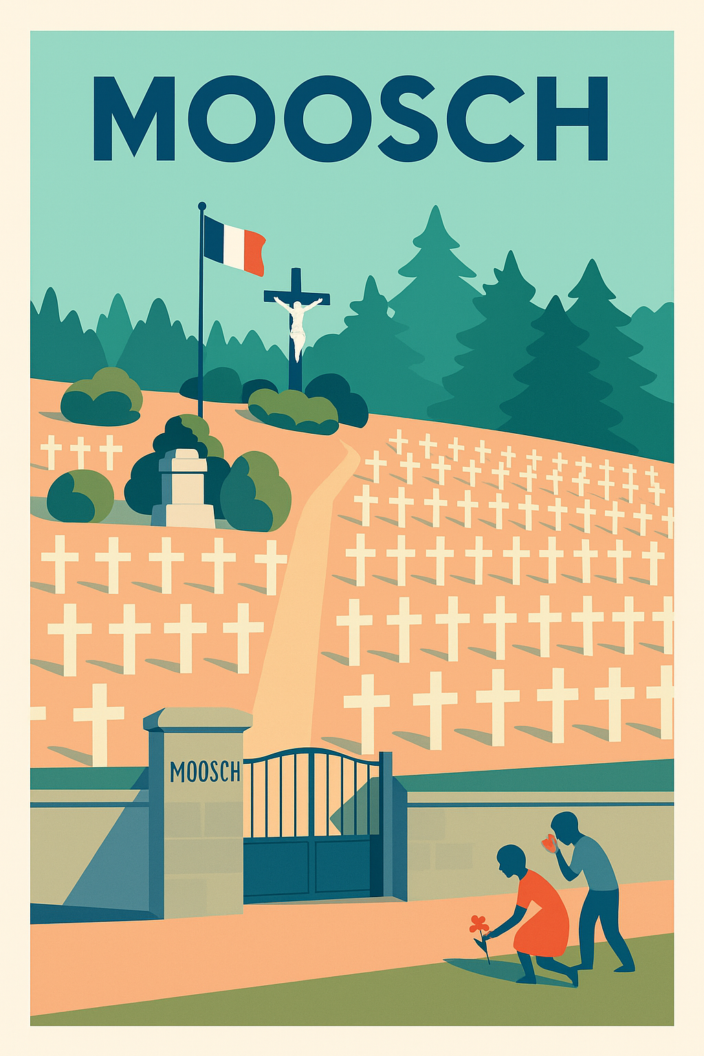 Affiche de Moosch - Mémoire et Respect au Cimetière Militaire