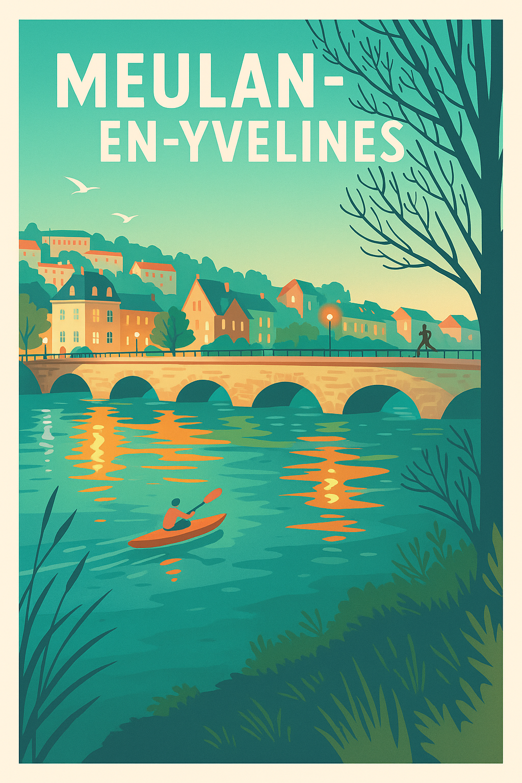 Affiche de Meulan-en-Yvelines - Tranquillité au fil de l'eau