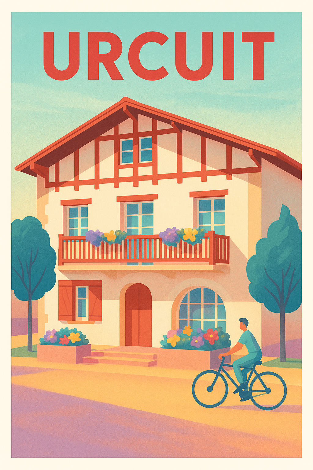 Affiche de Urcuit - Charme et douceur basque au fil des saisons