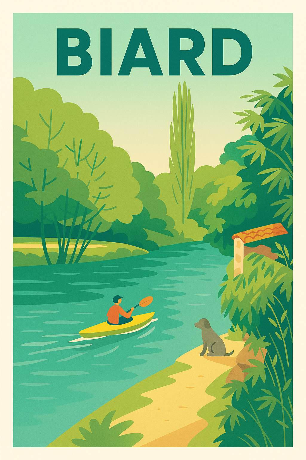 Affiche de Biard - Évasion et sérénité au fil de l'eau