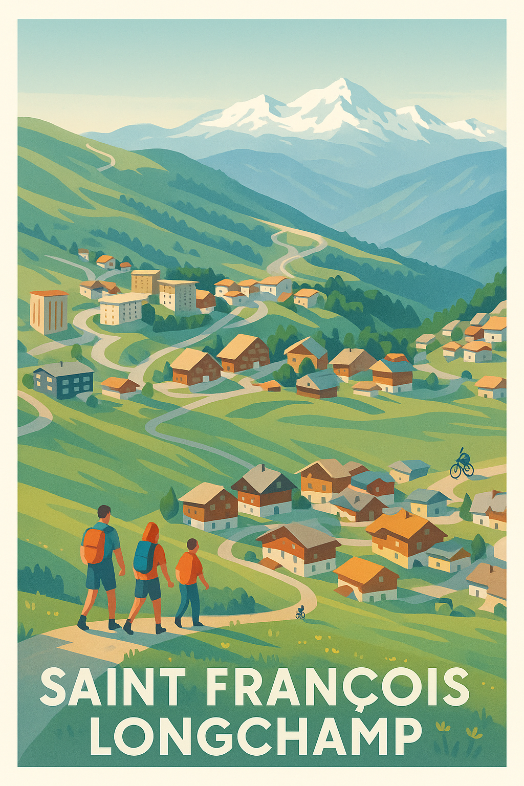 Affiche Saint François Longchamp — Escapade montagnarde idéale · poster d'art de Saint François Longchamp