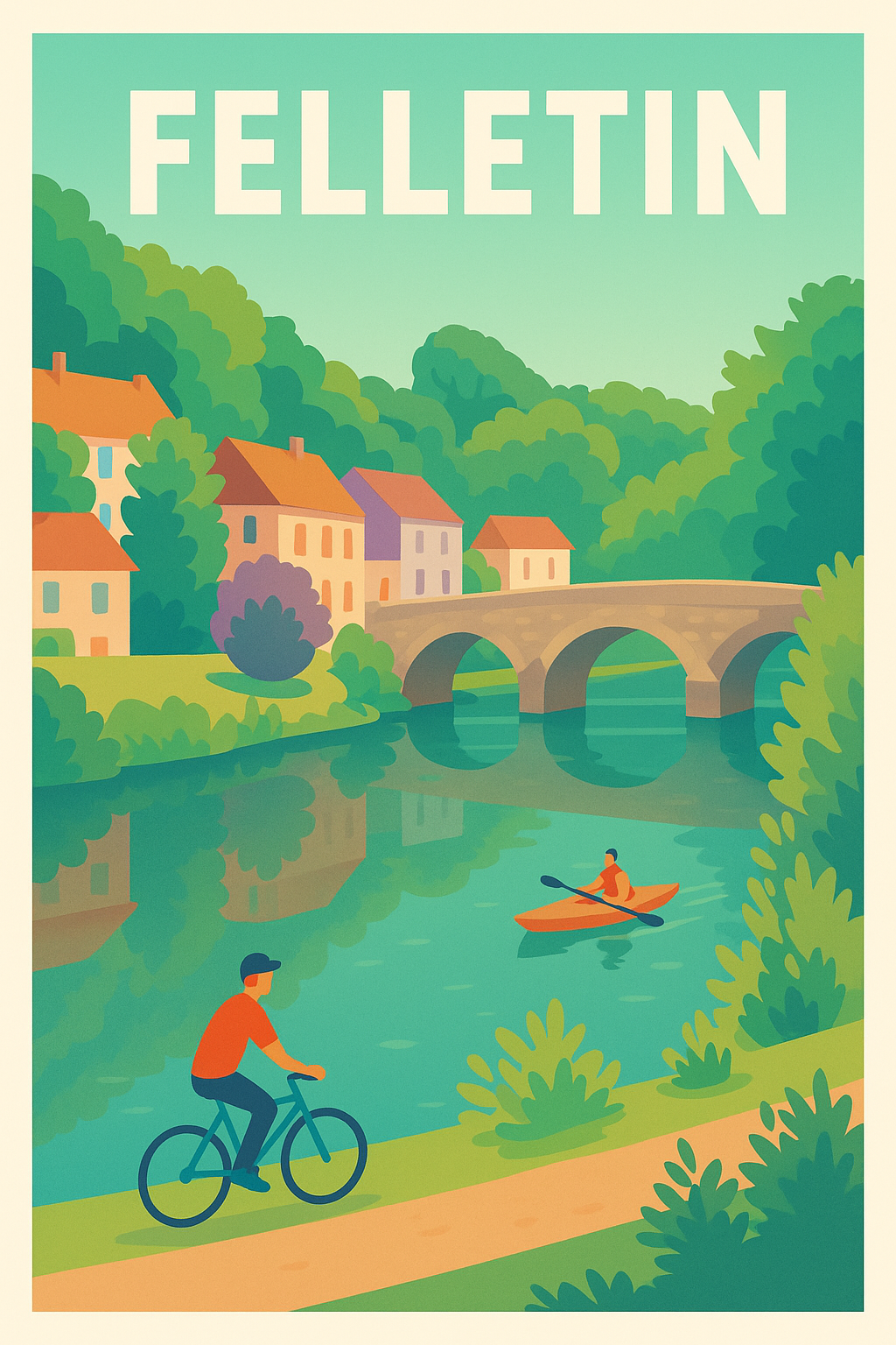 Affiche de Felletin - Nature et sérénité au fil de l'eau