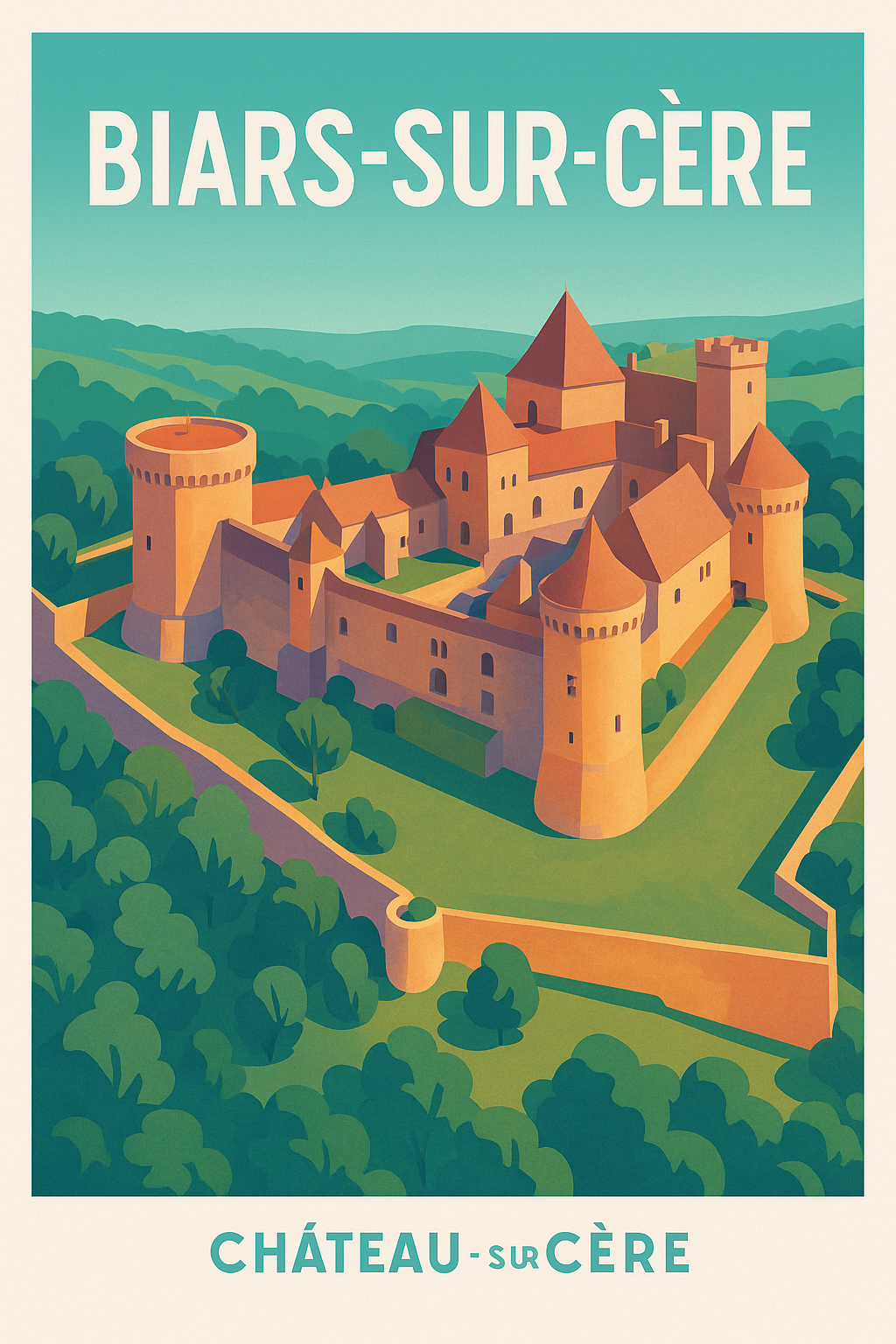 Affiche de Biars-sur-Cère - L'élégance médiévale du Château-sur-Cère