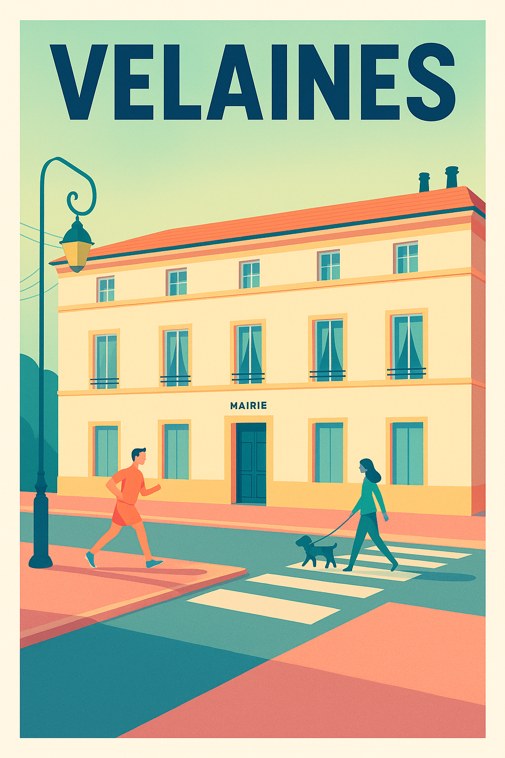 Affiche de Velaines - L'élégance tranquille de la mairie au quotidien