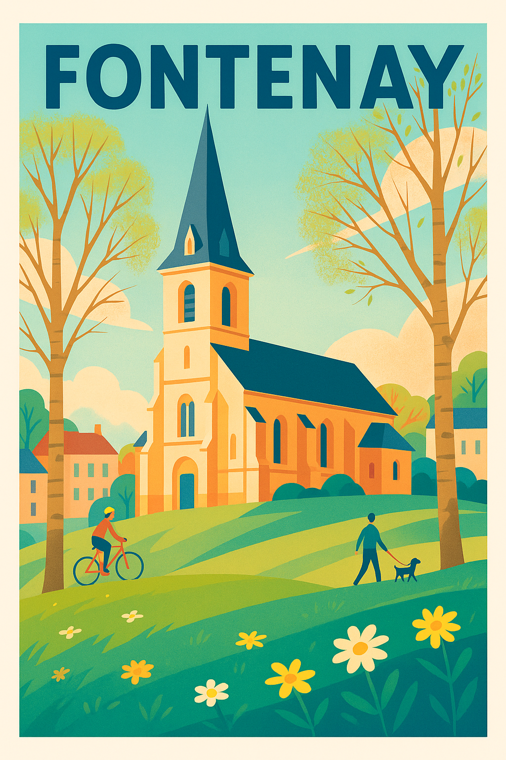 Affiche de Fontenay - Charme bucolique et patrimoine paisible