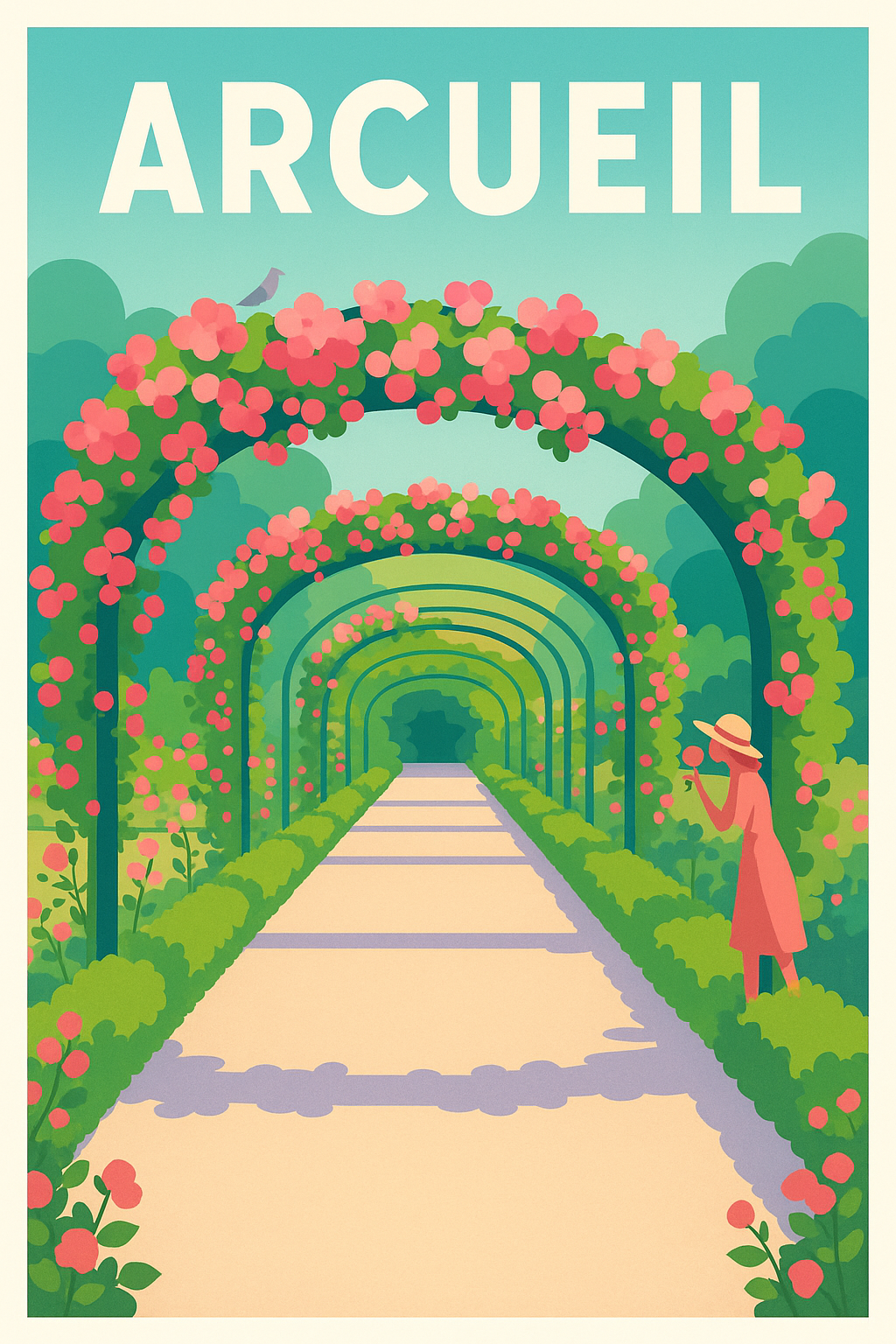Affiche de Arcueil - Évasion florale et romantique