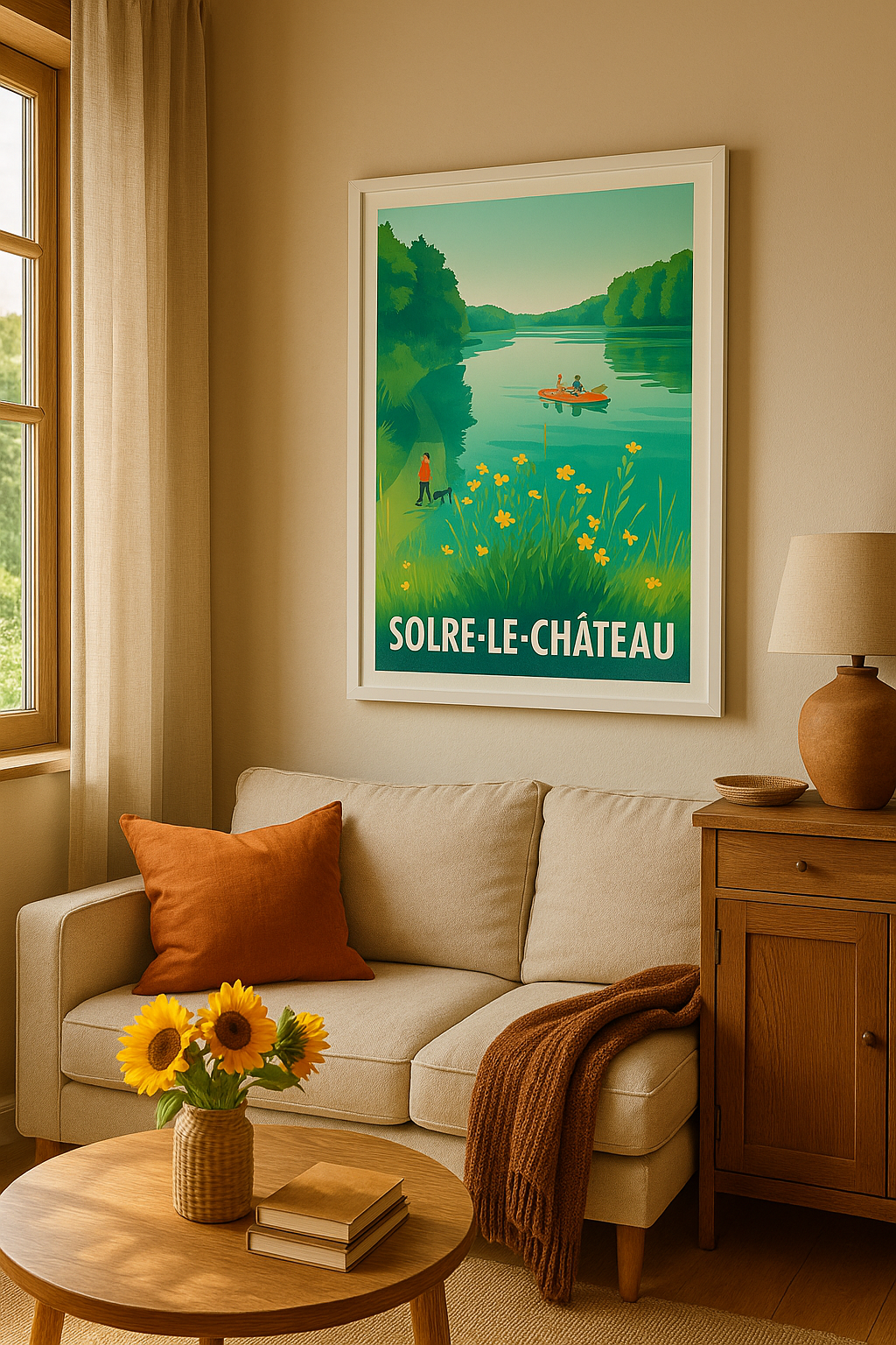 Affiche Solre-le-Château — Sérénité et nature au fil de l'eau · poster d'art de Solre-le-Château