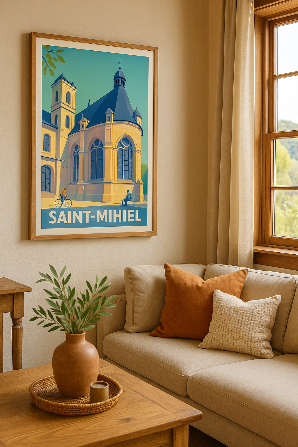 Mise en situation Affiche de Saint-Mihiel - Tranquillité et architecture classique