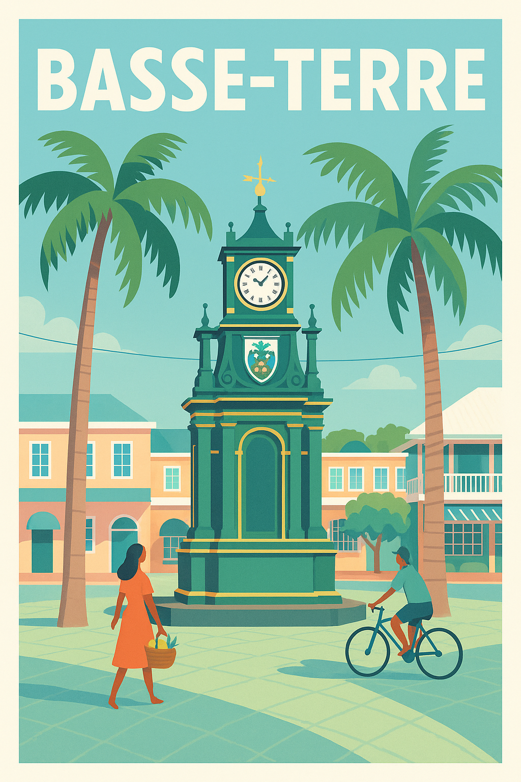 Affiche de Basse-Terre - Charme tropical au cœur de la ville